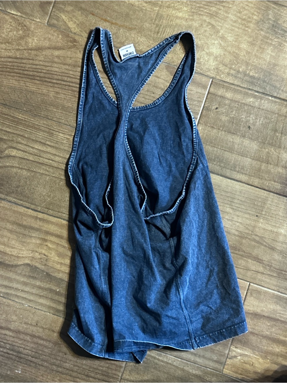 Gymshark Washed Navy Racerback Tank - Picture 2 of 3